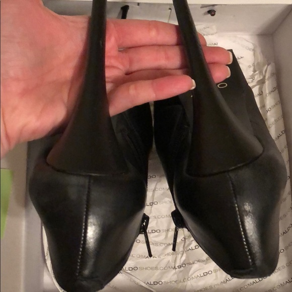 Aldo Hoots Booties Black Leather - Picture 8 of 8